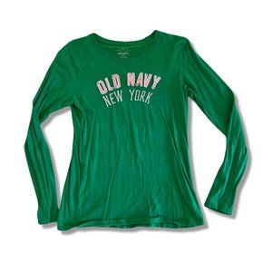 Vintage Green Old Navy Fitted Long Sleeve